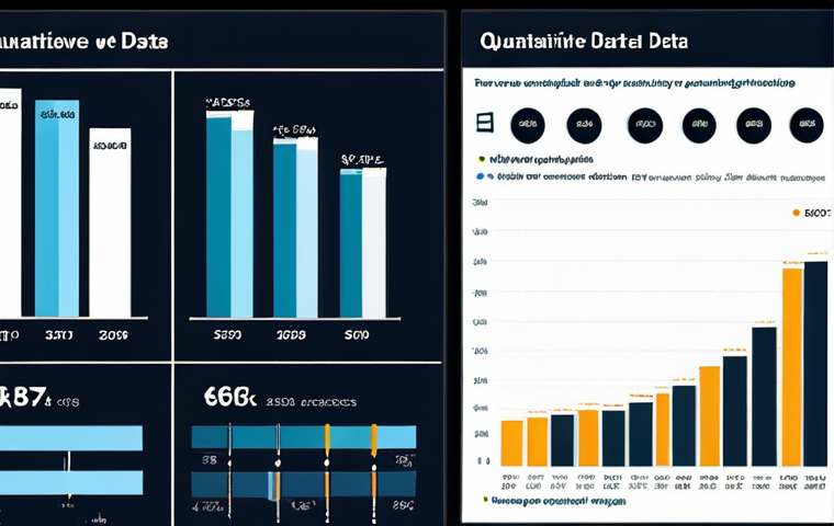 **Prompt for Quantitative Data Visualization**: "Create an infographic showcasing various types of quantitative data, such as sales figures and revenue, presented with clear charts and graphs. Include visual elements that highlight the importance of numerical data in business analysis."